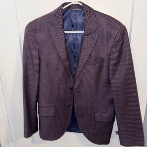 Men's Maroon plaid Blazer